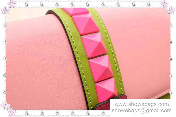 2014 Valentino Garavani shoulder bag 00336 pink&green - Click Image to Close